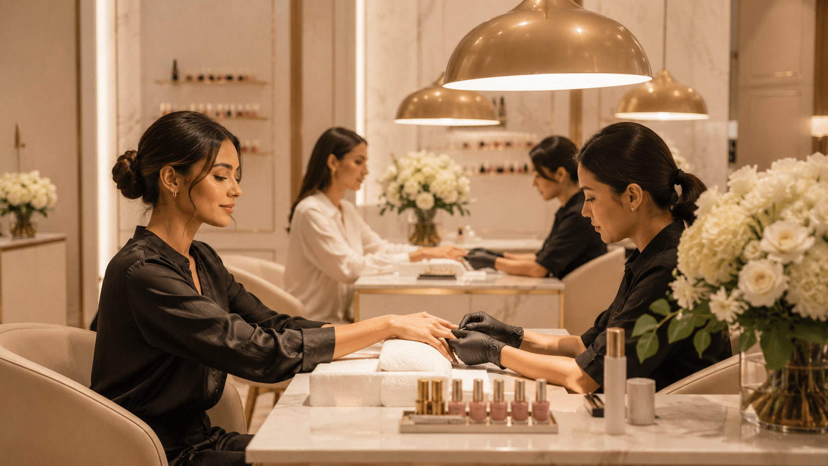Le Nails Day Spa and Beauty salon interior Sydney